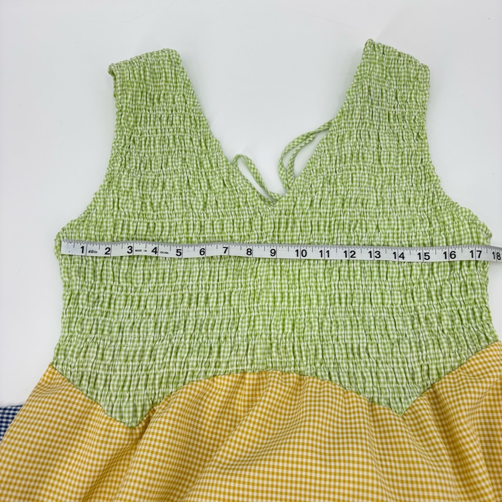 Davi & Dani Multi Color Gingham Tiered Maxi Dress - Picture 10 of 11